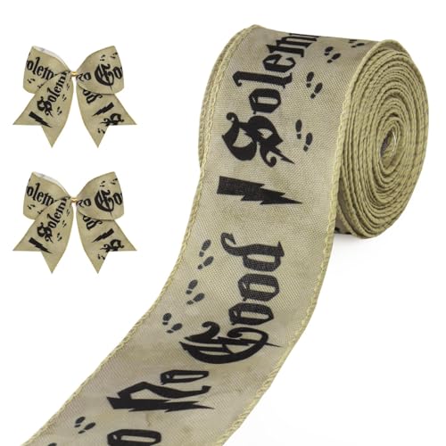 Witchcraft Gift Wrap Ribbons 2.5 Inch x 10 Yards Burlap Party Decor