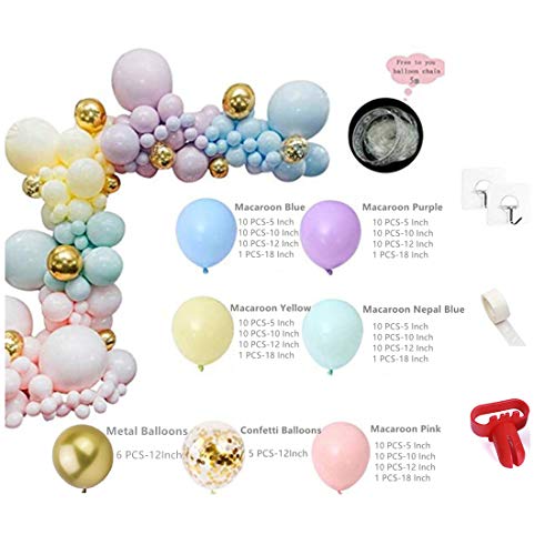 Rainbow Balloon Garland Arch Kit 171PCS Pastel Latex Balloons for Birthday Baby Shower Wedding & Party Decorations - Variation of THIS listing