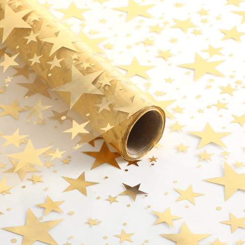 Gold Star Table Runner 32.8 Ft Glitter Metallic Sequin Tablecloth for Wedding Birthday Christmas Party Decor - Variation of THIS listing