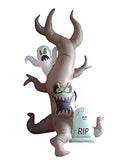 8 Ft Tall Halloween Inflatable Grave Scene with Ghost and Tombstone