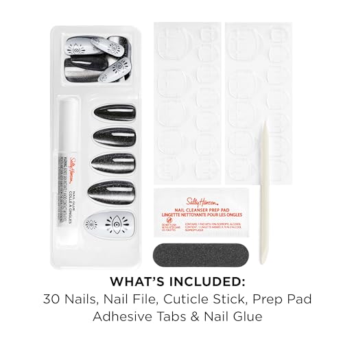 Sally Hansen Twice As Nice Press-On Nails Almond Nails Peek-A-Blue 30 Count