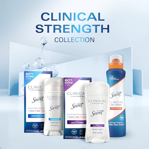 Secret Clinical Strength Antiperspirant Deodorant for Women, Stress Response, 100hr Sweat & Odor Protection, 3X Stress Protection with Hyaluronic Acid, PH Balancing Minerals, Soft Solid, 1.6 oz