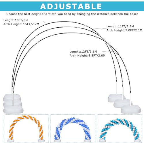 Balloon Arch Stand Kit with Base - Adjustable 45Pcs Balloon Clips & Pump for Weddings & Parties - Variation of THIS Listing
