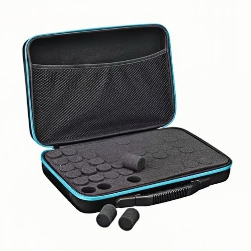 Essential Oil Storage Organizer,60 Bottle EVA Essential Oil Case Essential Oils Box,Essential Oil Storage Carrying Case Holds 5ml- 15ml For Doterra & Young Living,Come with Labels & Bottle (Blue)