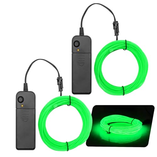 LED Neon Rope Lights 5M Battery-Powered Flexible Strip for Party & Costume