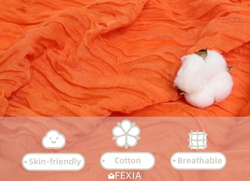 Orange Cheesecloth Table Runner 10FT for Fall Wedding Bridal Shower Home Decor - Pack of 1