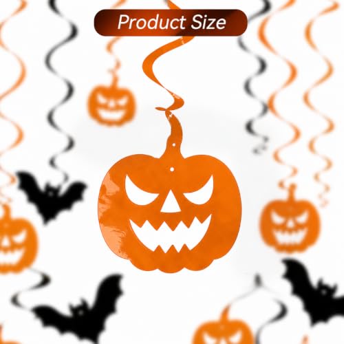 Halloween Hanging Bats & Pumpkin Decorations Set - 12PCS Spooky Indoor Party Decor