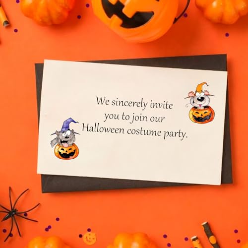 Halloween Clear Rubber Stamps for Card Making & Crafts - Style 6