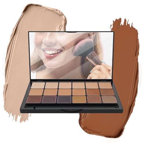 HD Glamour Creme Foundation Palette - 18 Neutral Shades for Flawless Makeup