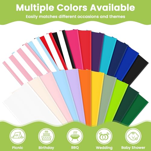 Black Disposable Table Cloths 54x108 Inches - Pack of 4, Perfect for Parties