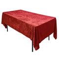 Velvet Tablecloth 60x102 Inch Rectangular Red - Luxurious Wedding & Party Cover