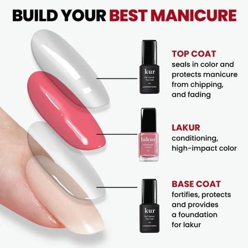 LONDONTOWN Kur Gel Genius Quick Dry Top Coat, Vegan, Cruelty & Paraben Free, Clear, 0.4 Fl Oz, Packaging may vary