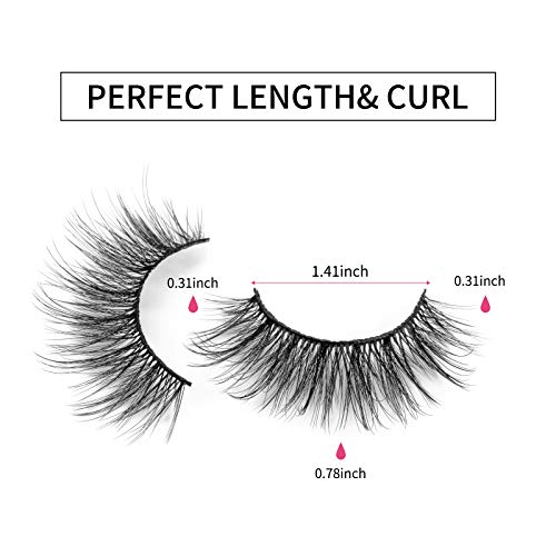False Eyelashes 6D Fluffy Mink Lashes Pack - 09-19mm Reusable Cat Eye Style