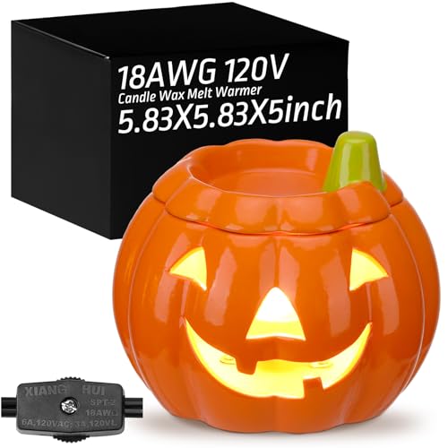 Halloween Pumpkin Wax Warmer - Electric Candle Melter for Autumn Decor