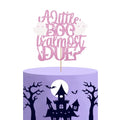 Halloween Baby Shower Cake Topper - Pink Glitter Spooky Baby Boo Decoration