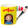 Chucky Horror Mug with Knife Handle - 22oz Good Guys Themed Coffee Cup - Horror Gift