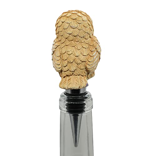 Owl Wine Bottle Stopper - Brown Decor for Beverage Sealing, Gift Idea