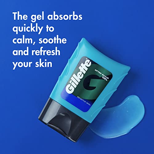 Men's After Shave Gel - Calms Sensitive Skin, Refreshing, 2.5 oz Pack of 6