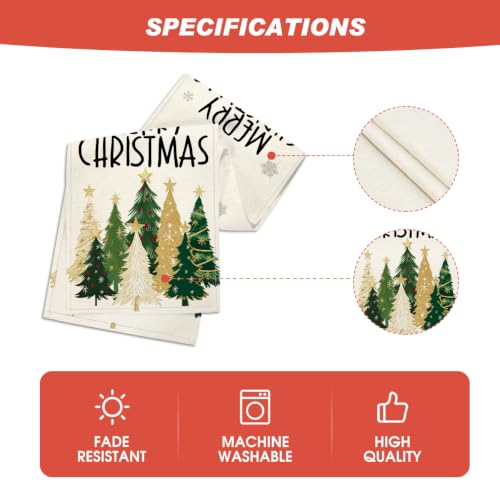 Artoid Mode Beige Christmas Table Runner 13 x 72 Inches for Holiday & Party Decor
