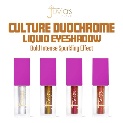 Iridescent Red Orange Duochrome Liquid Eyeshadow - Glitter & Shine, Multi-Color Makeup