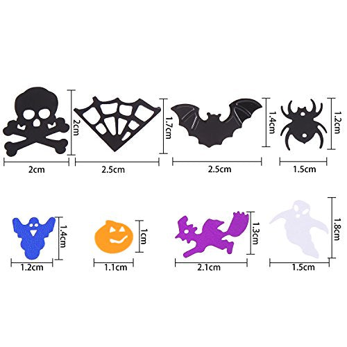 Halloween Confetti Assorted 5000 Pieces 100g Pack - Multi-Shaped Glitter Decorations