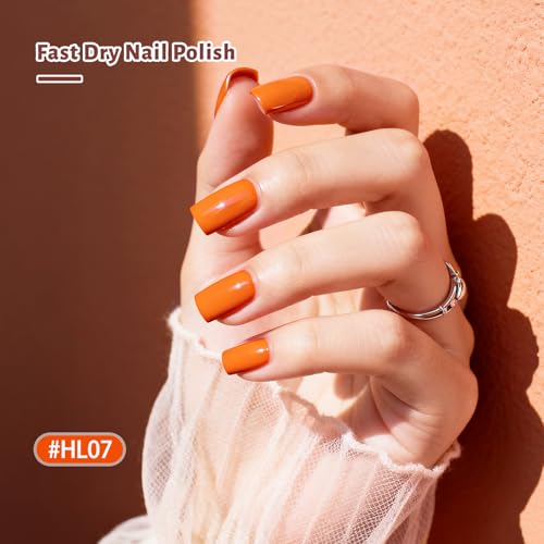 OpenLive Autumn Maple Leaf Nail Polish Set - 12 Vibrant Colors, 5ML