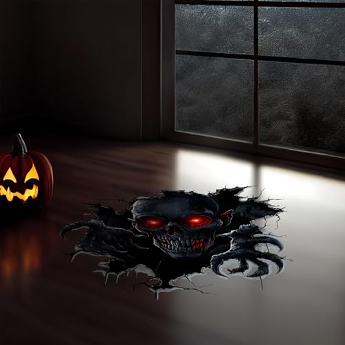 Halloween Floor Wall Decor Peel and Stick 3D Horror Skull Stickers - Variation of Halloween Wall Stickers 2
