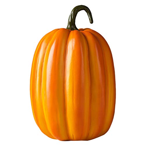 Halloween Resin Pumpkin Decoration - Fall Autumn Faux Pumpkin for Indoor Outdoor Use