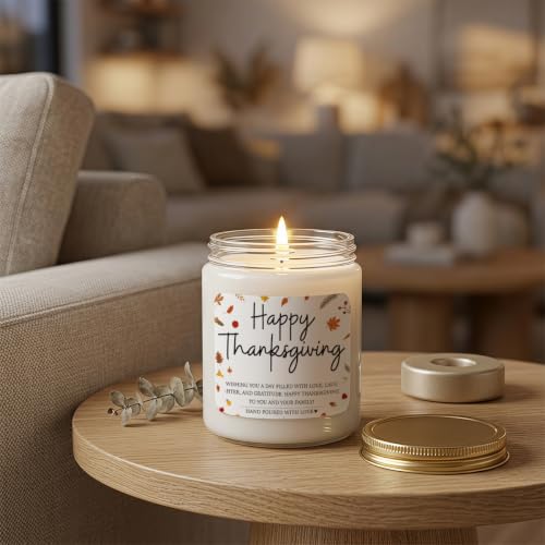 Happy Fall Scented Candle - Autumn Decor for Home Thanksgiving Gift