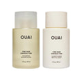 OUAI Fine Hair Shampoo & Conditioner Set - Volumizing Travel Size Duo with Keratin, Biotin & Chia Seed Oil | Sulfate-Free, 3 Oz