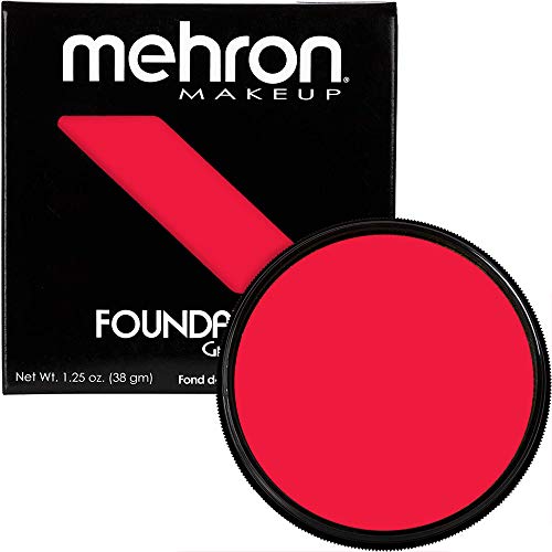 Bright Red Stage & Face Makeup Greasepaint Foundation 1.25 oz - Professional Body Paint