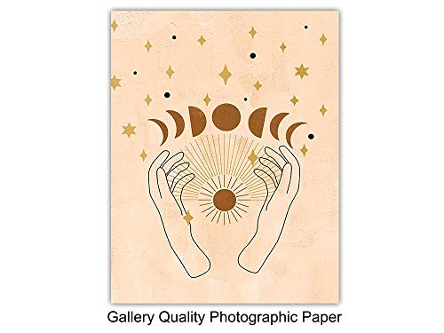 Minimalist Wall Art Prints - Abstract Celestial Line Art for Home & Office Decor