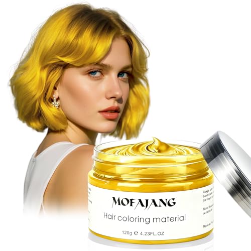 Temporary Hair Wax Spray - Gold Color, Safe & Long-Lasting, 4.23 oz