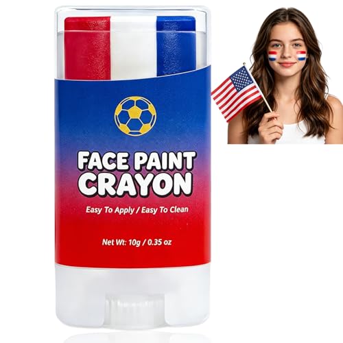 Red White and Blue Face Body Paint Stick for Soccer Fans - Variation of THIS listing