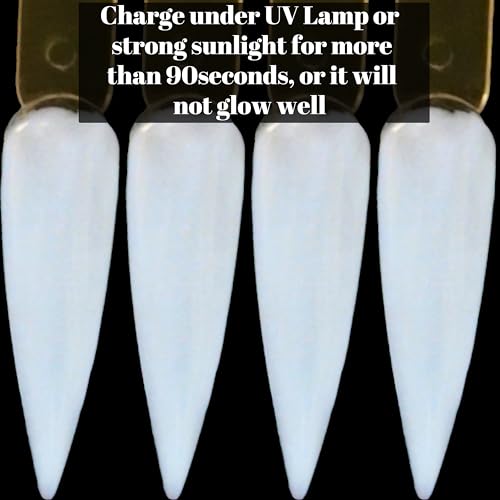 Glow in the Dark Clear Gel Nail Polish - Long Lasting UV/LED Curing - Pack of 1 GP66A