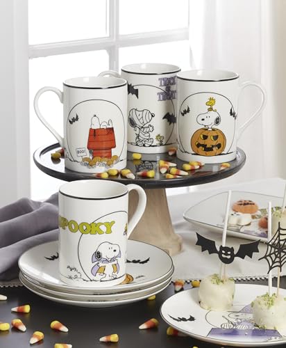 Lenox The Great Pumpkin Halloween Porcelain Mug Set - 4 Pieces, Peanuts