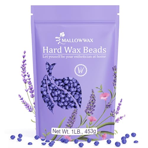 Lavender Hard Wax Beads for Hair Removal - 16oz Natural & Gentle