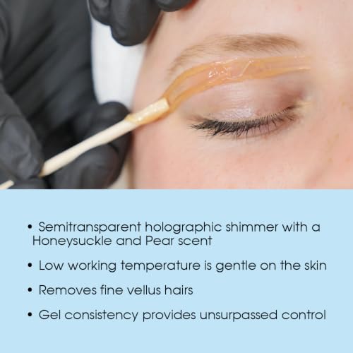 Eyebrow & Facial Wax Gel - 17.6 oz Hard Wax for Brows and Face