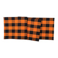 Orange Buffalo Check Gingham Cotton Table Runner 13x72 Inches - Double-Sided, Washable