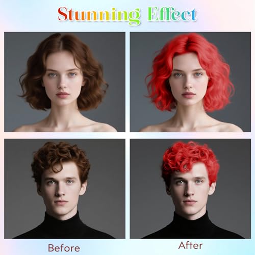 Red Hair Spray - Instant Color, Washable, Large Capacity, Skin Friendly - Variation: Red
