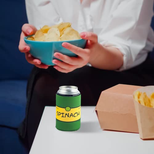 Spinach Collapsible Neoprene Can Cooler - Drink Sleeve for 12oz & 16oz Cans - Funny Guy Mugs