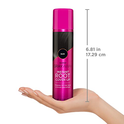 Gray Root Concealer Spray - Black, 2.5 oz - Instant Hair Coverage & Touch-Up