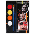 Halloween Makeup Palette 5 Colors Face Body Paint Oil Based with Brush - Orange Variation