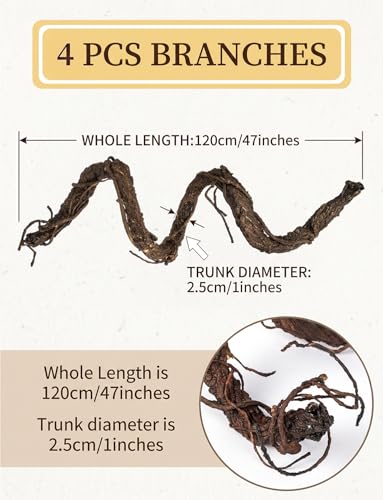 Natural Style Bendable Artificial Tree Branches - 4 Pack for Wedding & Home Decor