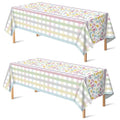 Easter Decorations Tablecloth - Rabbit Eggs Disposable Plastic Rectangular - Spring Holiday Party Supplies - Variation of THIS Listing