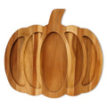 Acacia Wood Pumpkin Decor Platter Halloween Charcuterie Board Fall Serving Dish