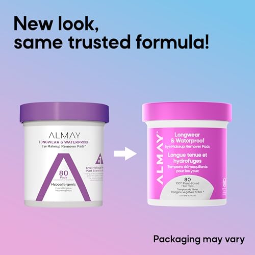 Almay Longwear & Waterproof Eye Makeup Remover Pads - 80 Count