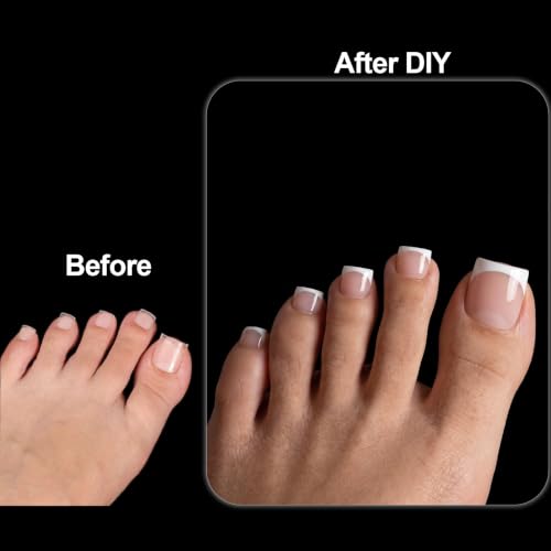 Matte Clear Full Cover Gel Toe Nail Tips - 300 Pcs, 15 Sizes, DIY Square Toenails Variation