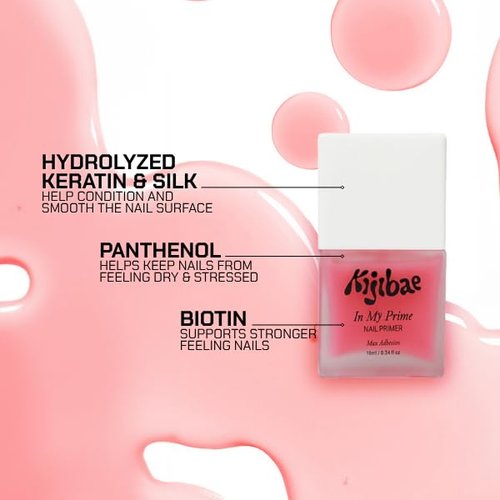 Kijibae In My Prime Nail Primer – Quick Dry Matte Finish Prep for Gel Nail Strip Application, 10ml / 0.34 fl oz