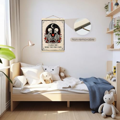Gothic Skeleton Wall Art Poster Frame 12x16 Inch - Skeleton-1 Variation